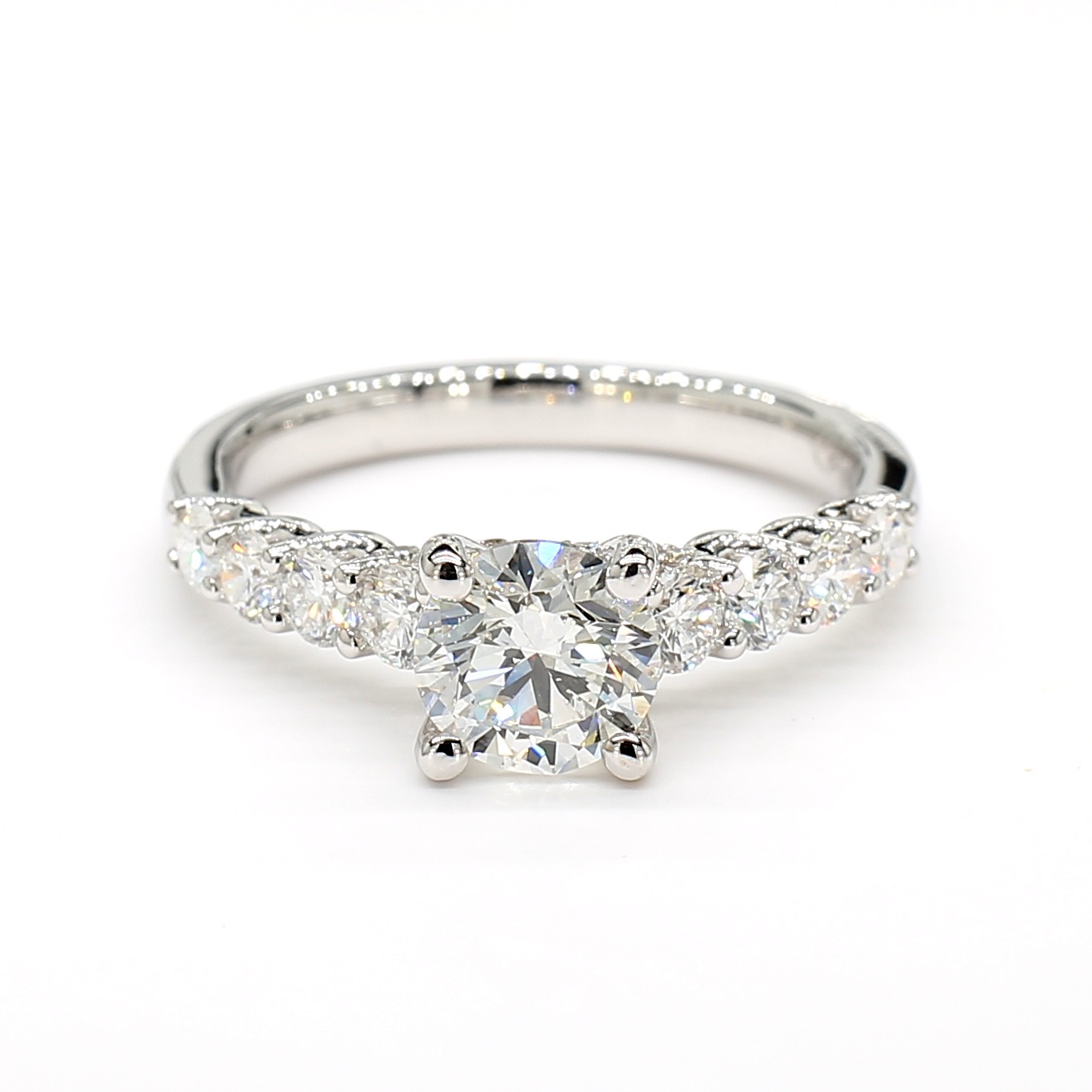 The Celestine - Pavé diamond band engagement ring